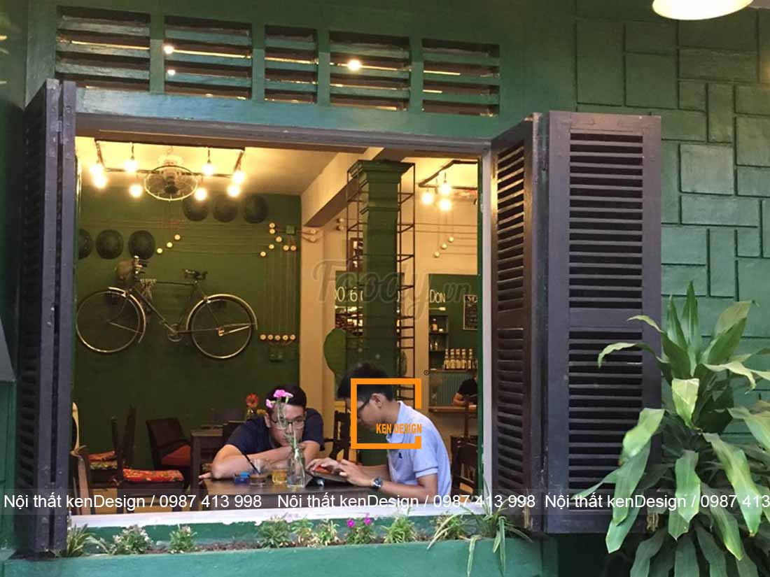 thiết kế quán cafe đơn giản 